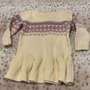Baby Gap Cream Knit Sweater dress